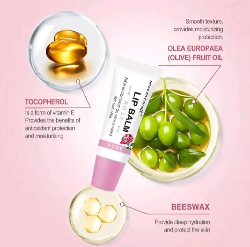 MISS FACTORX 6pcs/set Lip Balm & Lip Gloss